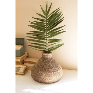 Woven Textured Clay Vase